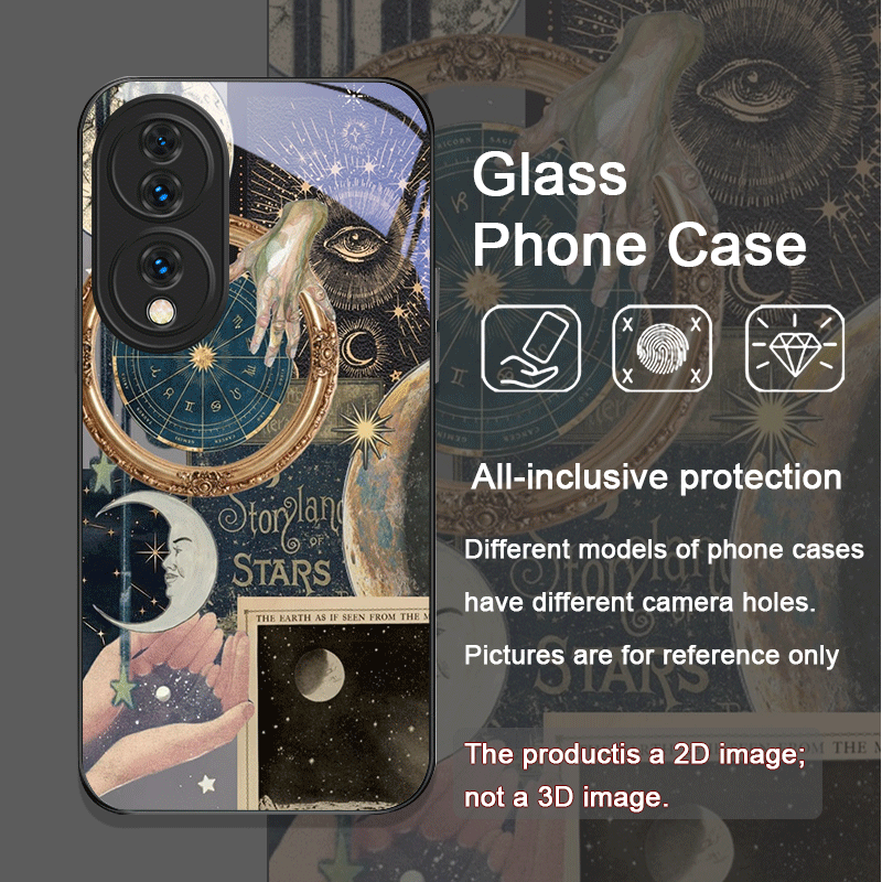 별자리 태양 달 별 무늬 강화유리 휴대폰 케이스 (화웨 - Huawei Nova 12 리뷰 및 가격
